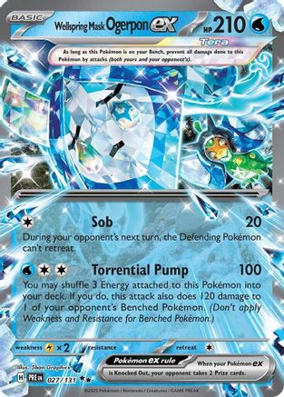 Wellspring Mask Ogerpon ex 027/131 - Holofoil SV Prismatic Evolutions - Double Rare