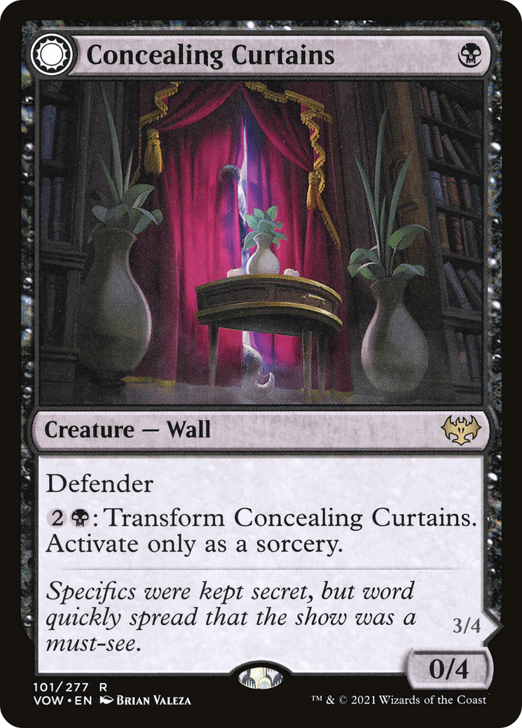 Concealing Curtains (VOW-101) - Innistrad: Crimson Vow: (Double Faced Transform) Foil