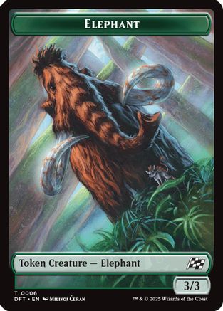 Elephant // Zombie (0003) Double-Sided Token (DFT-6 // 3) - Aetherdrift