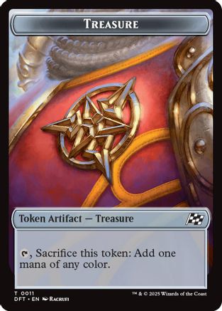 Treasure // Pilot Double-Sided Token (DFT-11 // 1) - Aetherdrift Foil