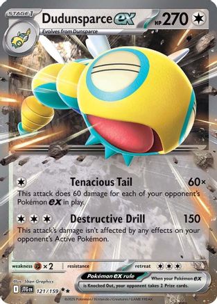 Dudunsparce ex 121/159 - Holofoil SV09 Journey Together - Double Rare