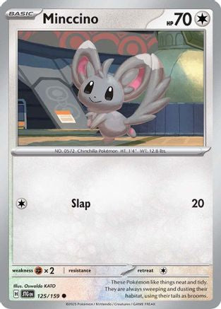 Minccino 125 - Reverse Holofoil SV09 Journey Together - Common