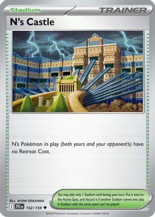 N's Castle 152 - Reverse Holofoil SV09 Journey Together - Uncommon
