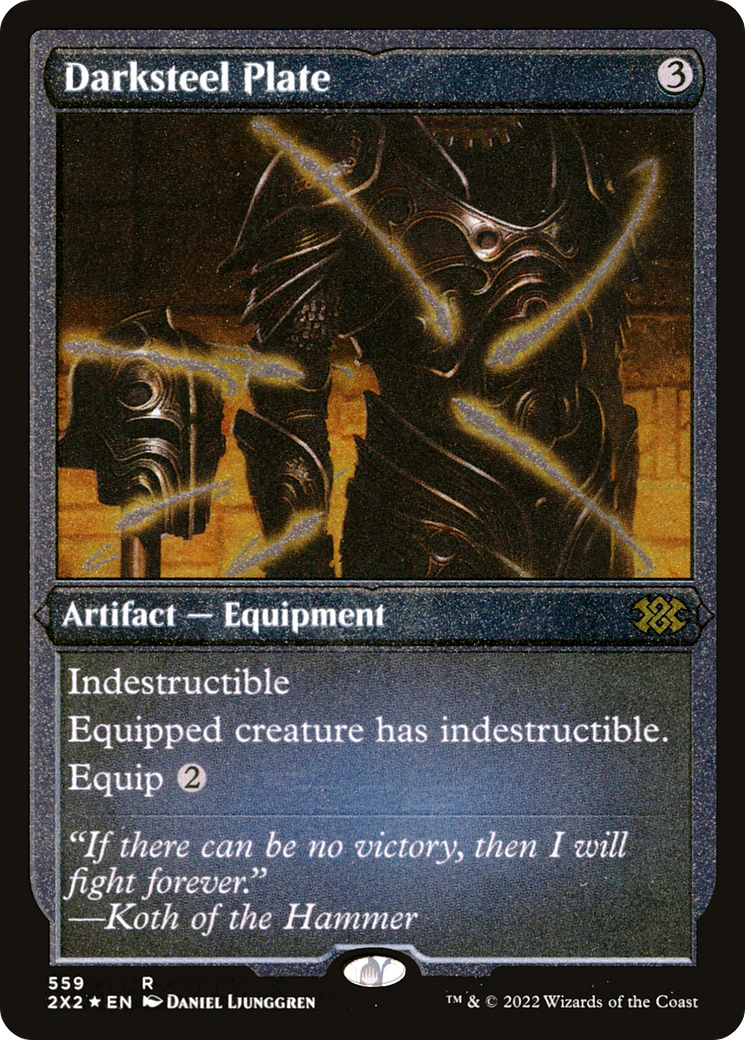 Darksteel Plate (Foil Etched) (2X2-559) - Double Masters 2022 Foil