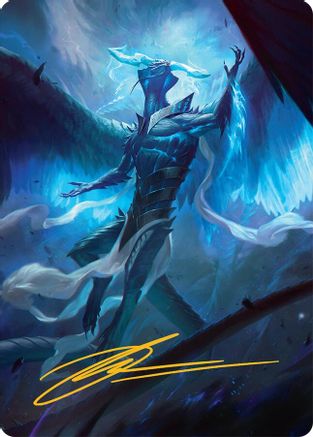 Ugin, Eye of the Storms Art Card (1/54) (Gold-Stamped Signature) (AATDM-001) - Art Series: Tarkir: Dragonstorm