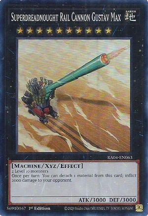 Superdreadnought Rail Cannon Gustav Max (RA04-EN063) - Quarter Century Stampede 1st Edition