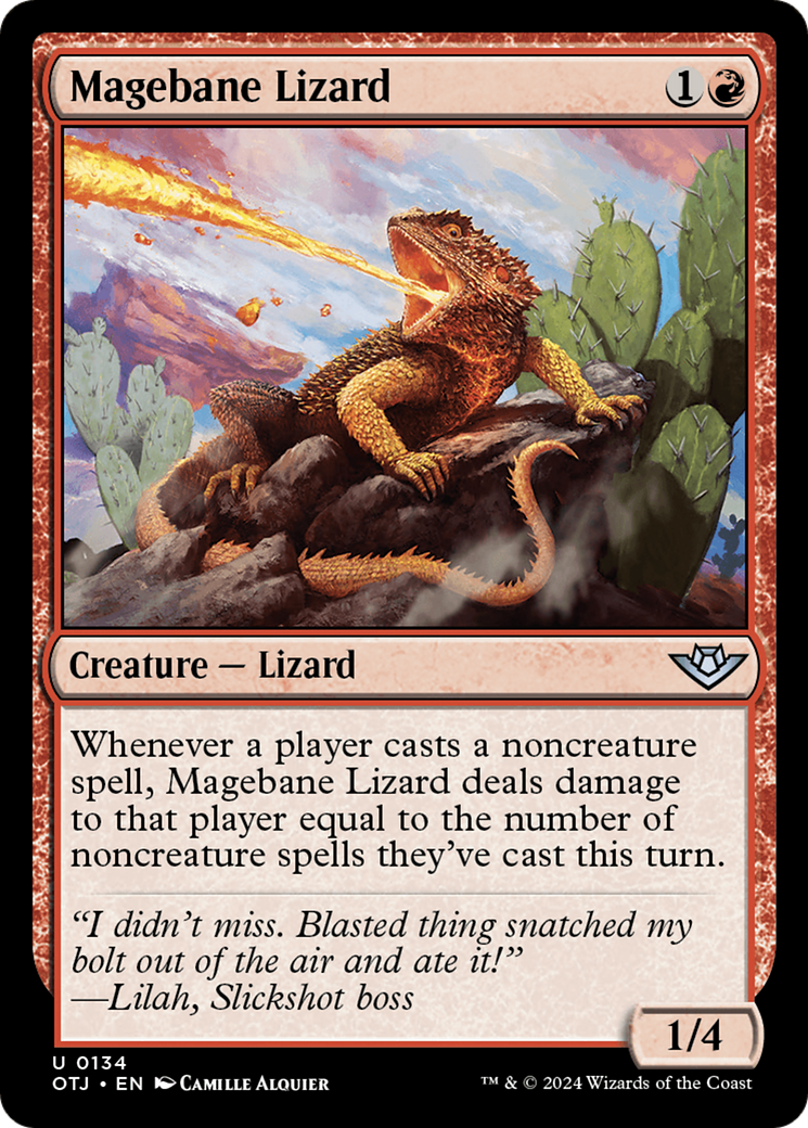 Magebane Lizard (OTJ-134) - Outlaws of Thunder Junction Foil
