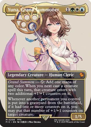 Yuna, Grand Summoner (Borderless) (FIC-208) - Commander: FINAL FANTASY