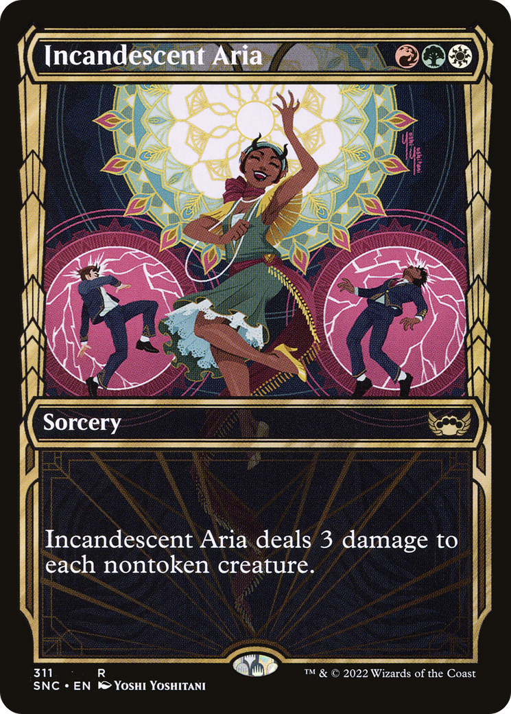 Incandescent Aria (Showcase) (SNC-311) - Streets of New Capenna: (Showcase) Foil