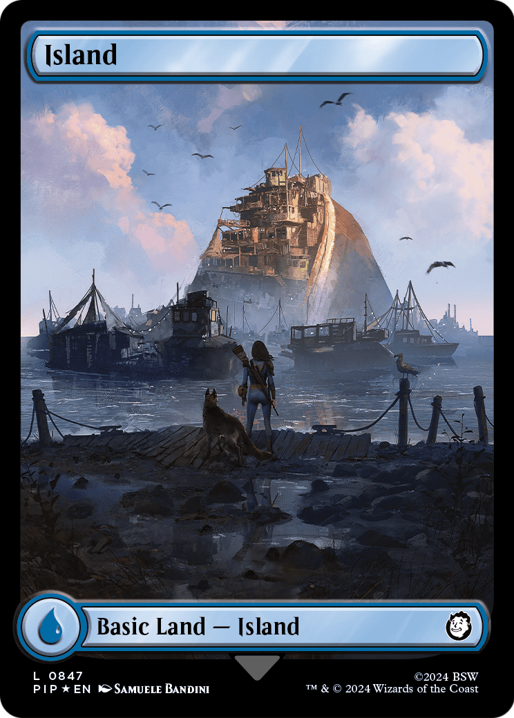 Island (0847) (Surge Foil) (PIP-847) - Fallout Foil
