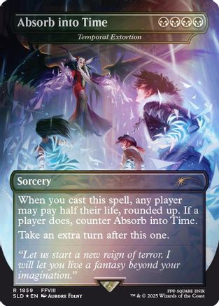 Absorb into Time - Temporal Extortion (Rainbow Foil) (SLD-1859) - Secret Lair Drop Series Foil