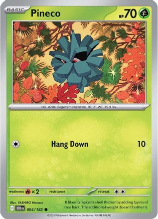 Pineco 004 - Reverse Holofoil SV10 Destined Rivals - Common