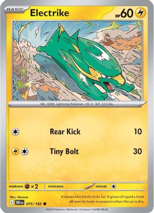 Electrike 075/182 - Reverse Holofoil SV10 Destined Rivals - Common