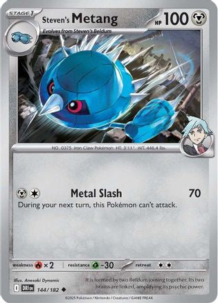 Steven's Metang 144 - Reverse Holofoil SV10 Destined Rivals - Uncommon