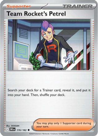 Team Rocket's Petrel 176/182 - Reverse Holofoil SV10 Destined Rivals - Uncommon