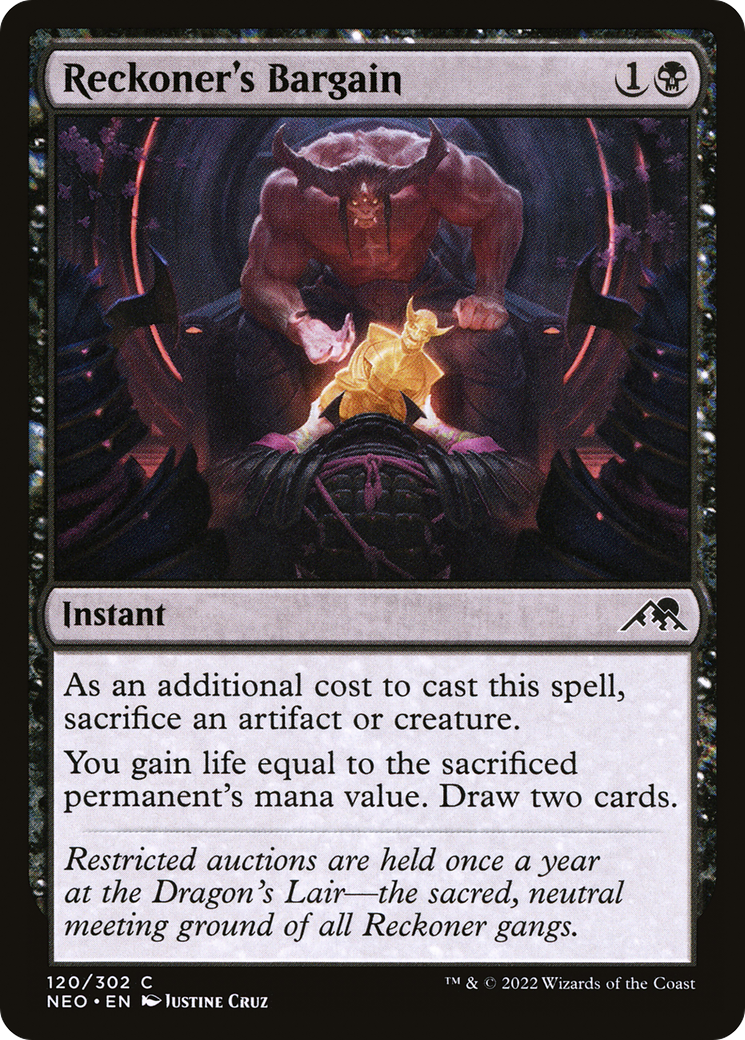 Reckoner's Bargain (NEO-120) - Kamigawa: Neon Dynasty Foil