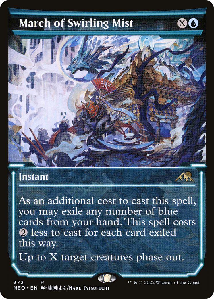 March of Swirling Mist (Showcase) (NEO-372) - Kamigawa: Neon Dynasty: (Showcase) Foil
