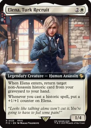 Elena, Turk Recruit (Extended Art) (FIC-133) - Commander: FINAL FANTASY Foil