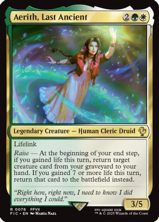 Aerith, Last Ancient (Surge Foil) (FIC-076) - Commander: FINAL FANTASY Foil