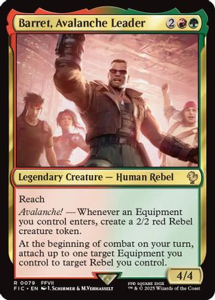 Barret, Avalanche Leader (Surge Foil) (FIC-079) - Commander: FINAL FANTASY Foil