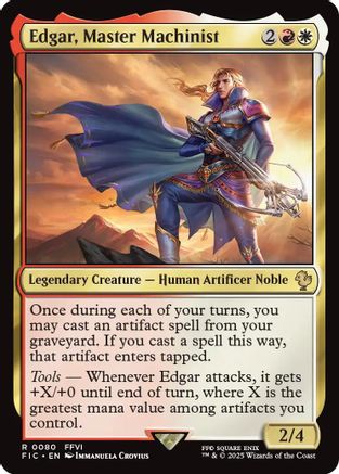 Edgar, Master Machinist (Surge Foil) (FIC-080) - Commander: FINAL FANTASY Foil