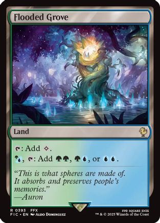 Flooded Grove (Surge Foil) (FIC-393) - Commander: FINAL FANTASY Foil
