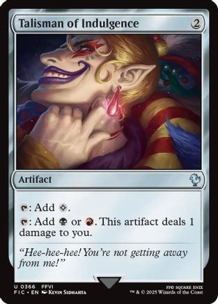 Talisman of Indulgence (Surge Foil) (FIC-366) - Commander: FINAL FANTASY Foil