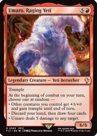 Umaro, Raging Yeti (Surge Foil) (FIC-063) - Commander: FINAL FANTASY Foil