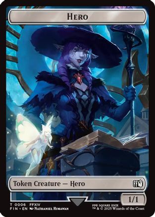 Hero (0006) // Horror Double-Sided Token (FIN-6 // 13) - FINAL FANTASY Foil