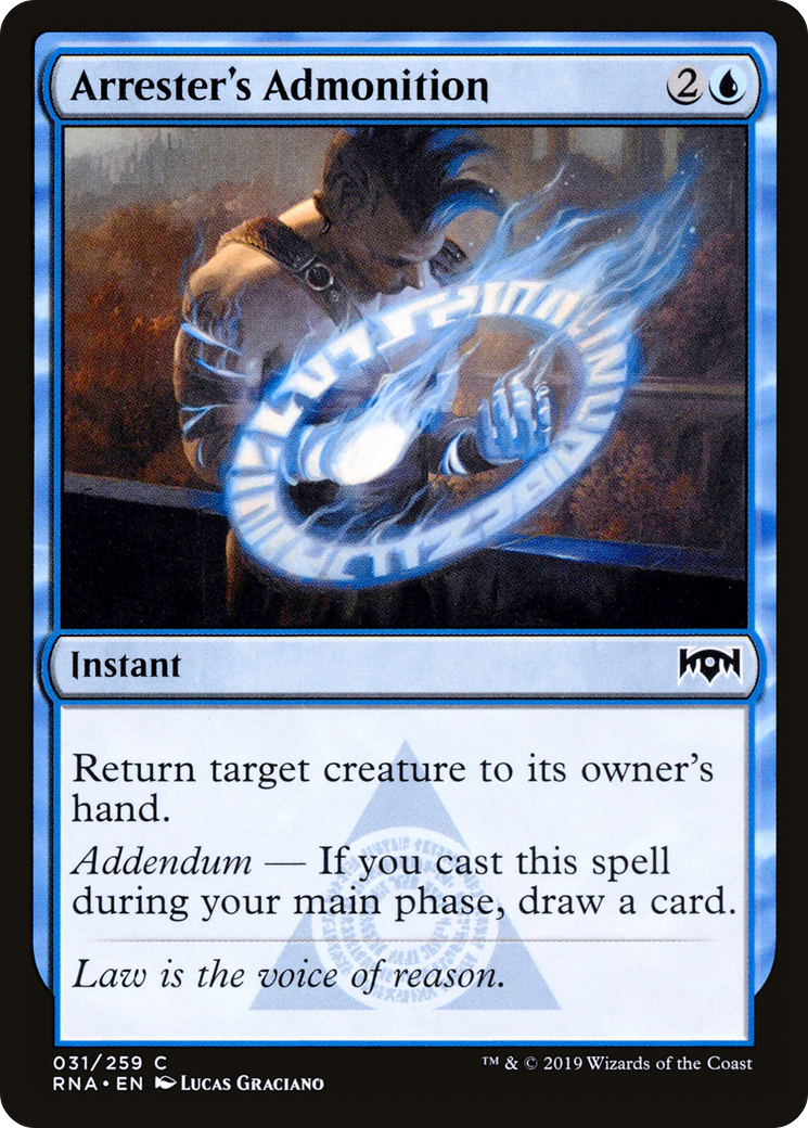 Arrester's Admonition (RNA-031) - Ravnica Allegiance Foil