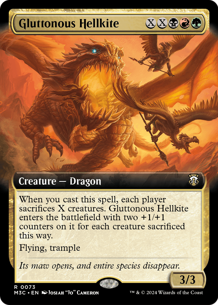 Gluttonous Hellkite (Extended Art) (M3C-073) - Modern Horizons 3 Commander: (Extended Art)