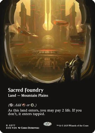 Sacred Foundry (Borderless) (Galaxy Foil) (EOE-377) - Edge of Eternities Foil