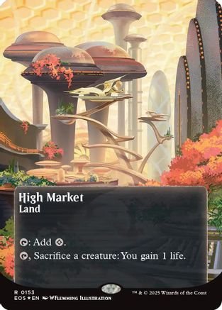 High Market (0153) (Borderless) (Galaxy Foil) (EOS-153) - Edge of Eternities: Stellar Sights Foil
