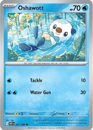Oshawott 021 - Reverse Holofoil SV White Flare - Common