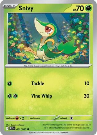 Snivy 001 SV Black Bolt - Common
