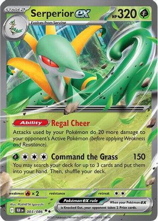 Serperior ex 003 - Holofoil SV Black Bolt - Double Rare