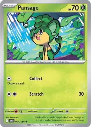 Pansage 004 SV Black Bolt - Common