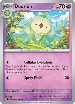 Duosion 038 - Reverse Holofoil SV Black Bolt - Common