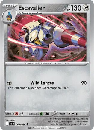 Escavalier 060 - Reverse Holofoil SV Black Bolt - Uncommon
