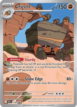 Crustle 130/086 - Holofoil SV Black Bolt - Illustration Rare