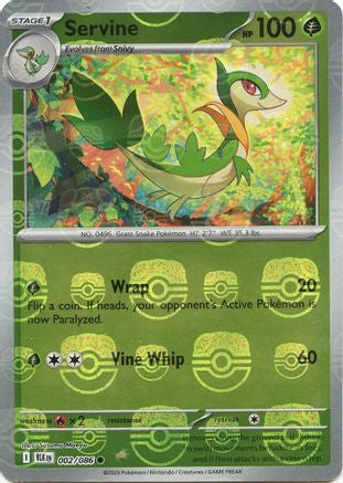 Servine (Master Ball Pattern) 002 - Holofoil SV Black Bolt - Common