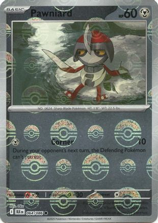 Pawniard (Poke Ball Pattern) 064 - Holofoil SV Black Bolt - Common