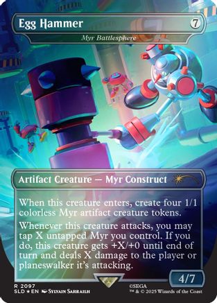 Egg Hammer - Myr Battlesphere (Rainbow Foil) (SLD-2097) - Secret Lair Drop Series Foil