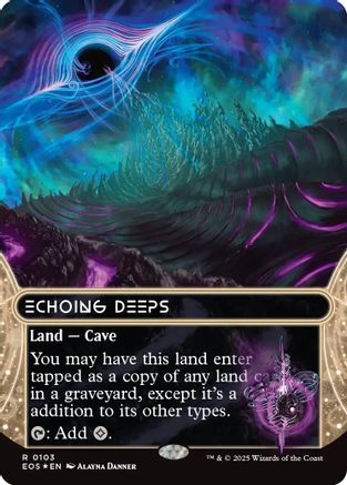 Echoing Deeps (0103) (Borderless) (Galaxy Foil) (EOS-103) - Edge of Eternities: Stellar Sights Foil