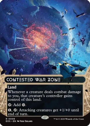 Contested War Zone (0008) (Borderless) (EOS-008) - Edge of Eternities: Stellar Sights Foil