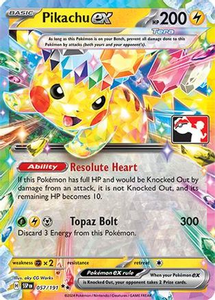 Pikachu ex 057/191 - Holofoil Prize Pack Series Cards - Double Rare