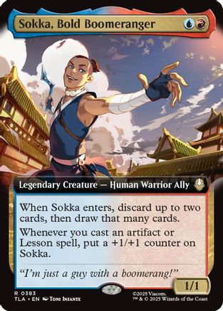 Sokka, Bold Boomeranger (Extended Art) (TLA-383) - Avatar: The Last Airbender