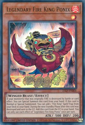 Legendary Fire King Ponix (25LP-EN004) - Limited Pack World Championship 2025 Limited