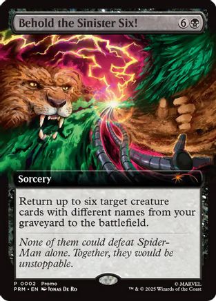 Behold the Sinister Six! (UMP-002) - Unique and Miscellaneous Promos Foil