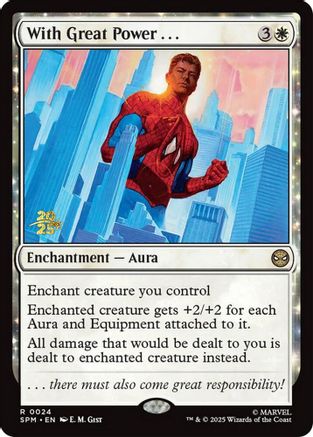 With Great Power . . . (PRE-024) - Prerelease Cards Foil